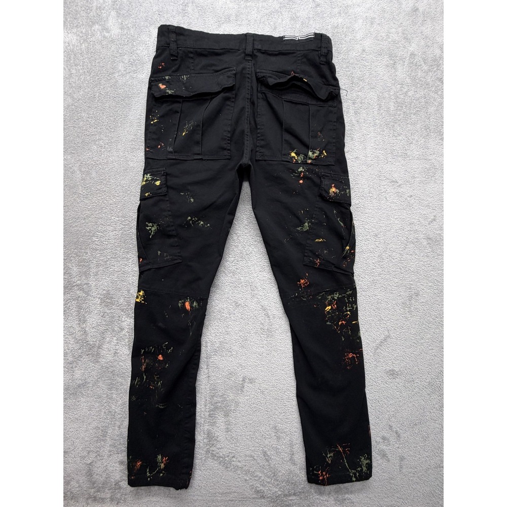 Jordan Craig Pants Mens Measured 34x30 Black Cargo Slim Stretch Canvas - Picture 7 of 7